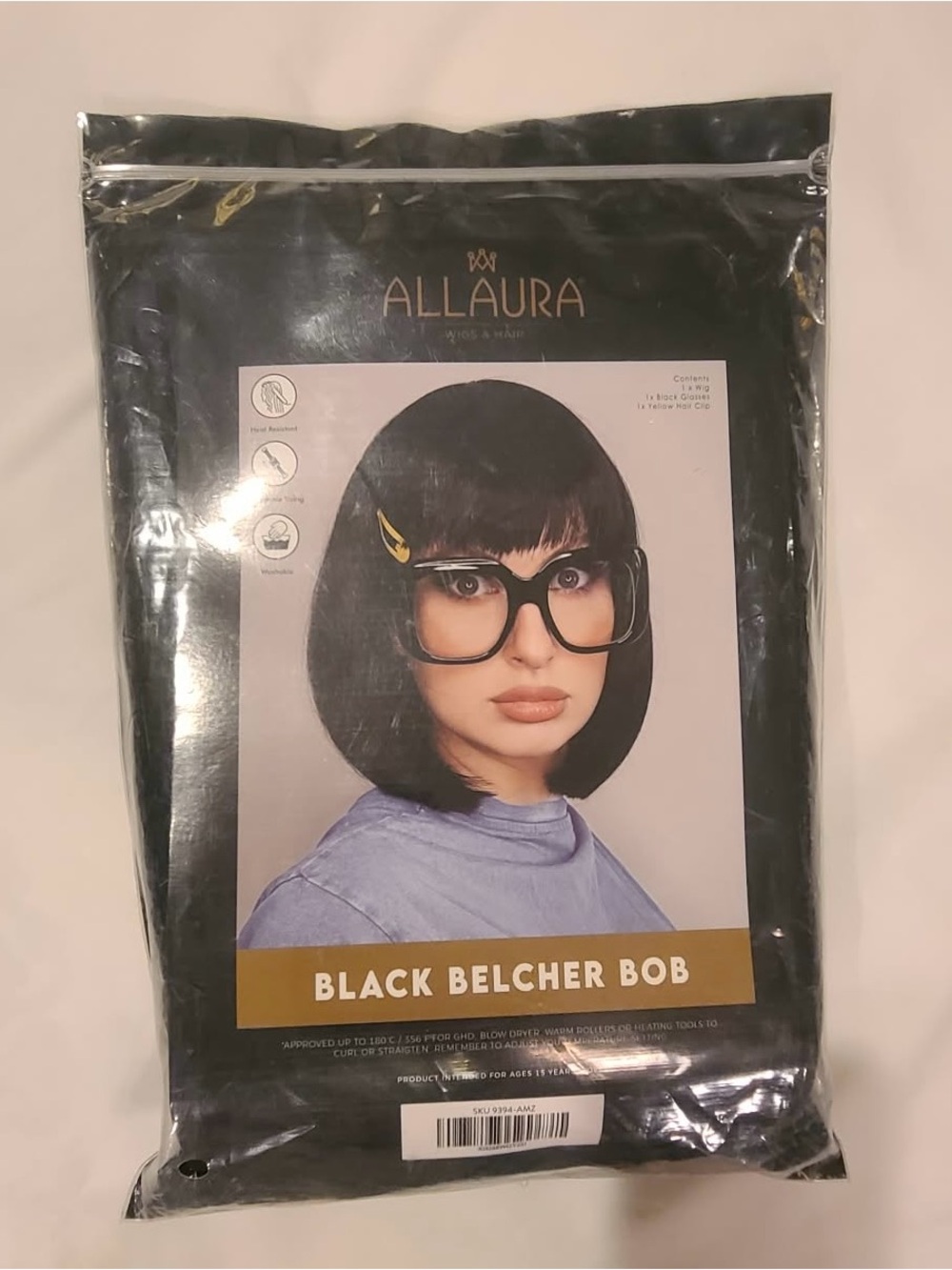 Black Belcher Bob Wig - Sleek Black Women's Style